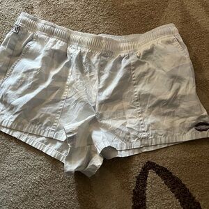 VXN Women's White and Lt Blue Athletic Shorts with Elastic Waist Size L